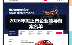 2026年拟上市企业辅导备案名单