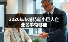 2026年专精特新小巨人企业名单有哪些