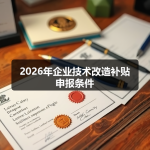 2026年企业技术改造补贴申报条件