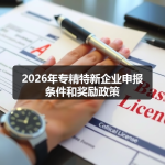 2026年专精特新企业申报条件和奖励政策