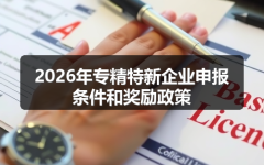 2026年专精特新企业申报条件和奖励政策