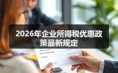 2026年企业所得税优惠政策最新规定