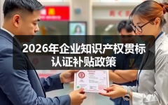 2026年企业知识产权贯标认证补贴政策