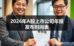 2026年A股上市公司年报发布时间表