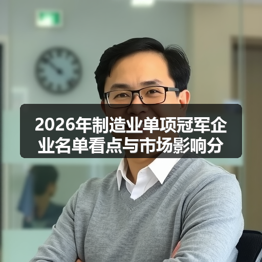 2026年制造业单项冠军企业名单看点与市场影响分析 正文配图